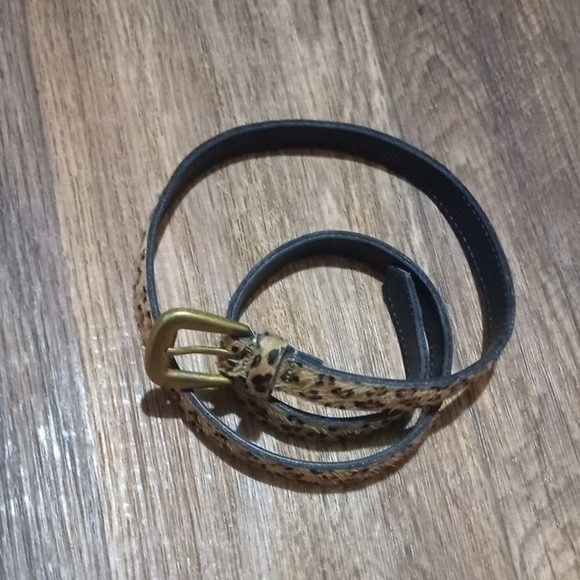 Leopard Print Women's Belt Genuine Leather Timeless - Picture 3 of 5